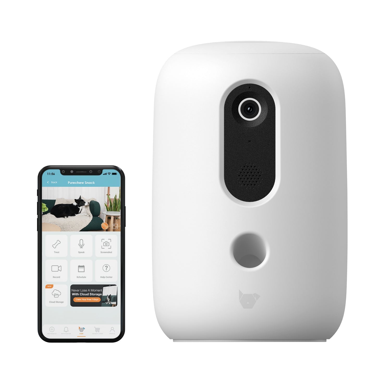 Purechew Smart Automated Pet Treat Dispenser with HD Camera & App Control