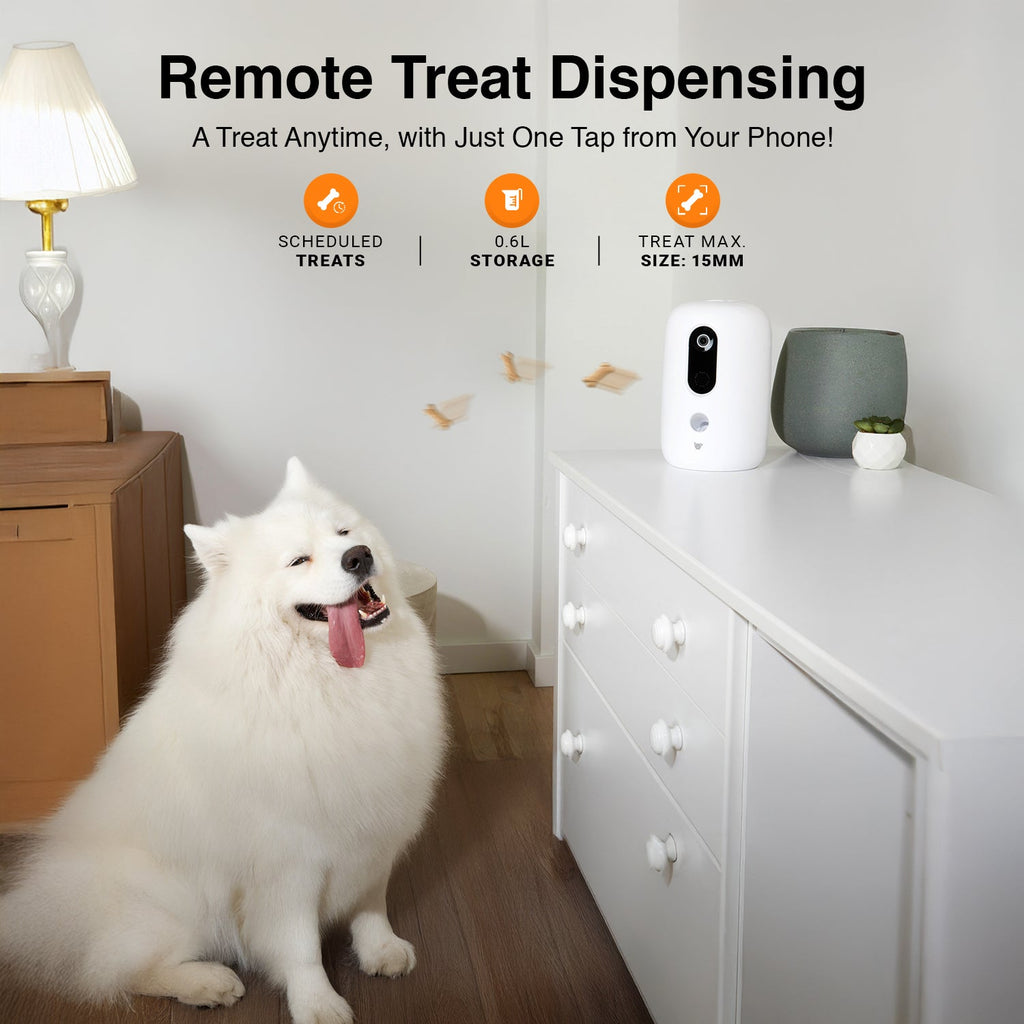Purechew Smart Automated Pet Treat Dispenser with HD Camera & App Control