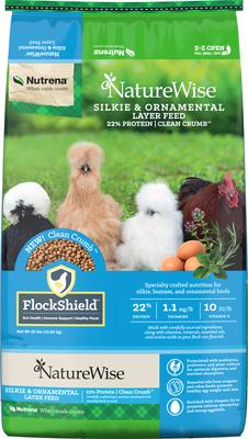 Nutrena 22% High-Protein Silkie & Ornamental Layer Chicken Feed Crumbles