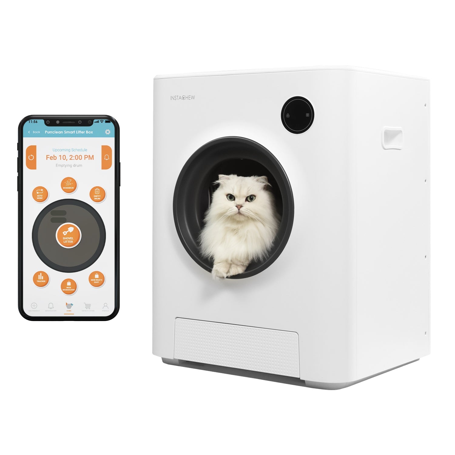 Purrclean Smart Automatic Self-Cleaning Multi-Cat Litter Box with App Control & Odor Removal