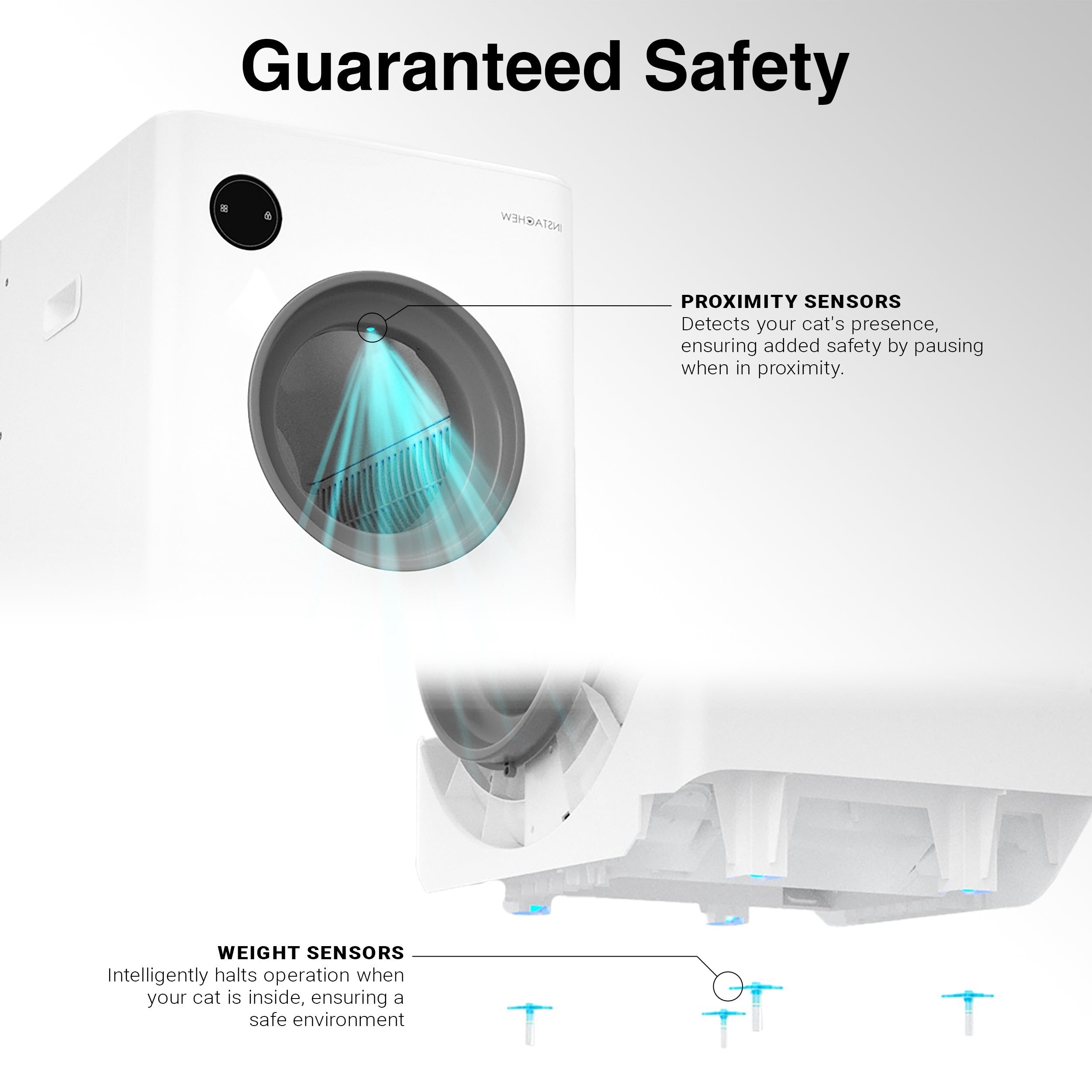 Purrclean Smart Automatic Self-Cleaning Multi-Cat Litter Box with App Control & Odor Removal