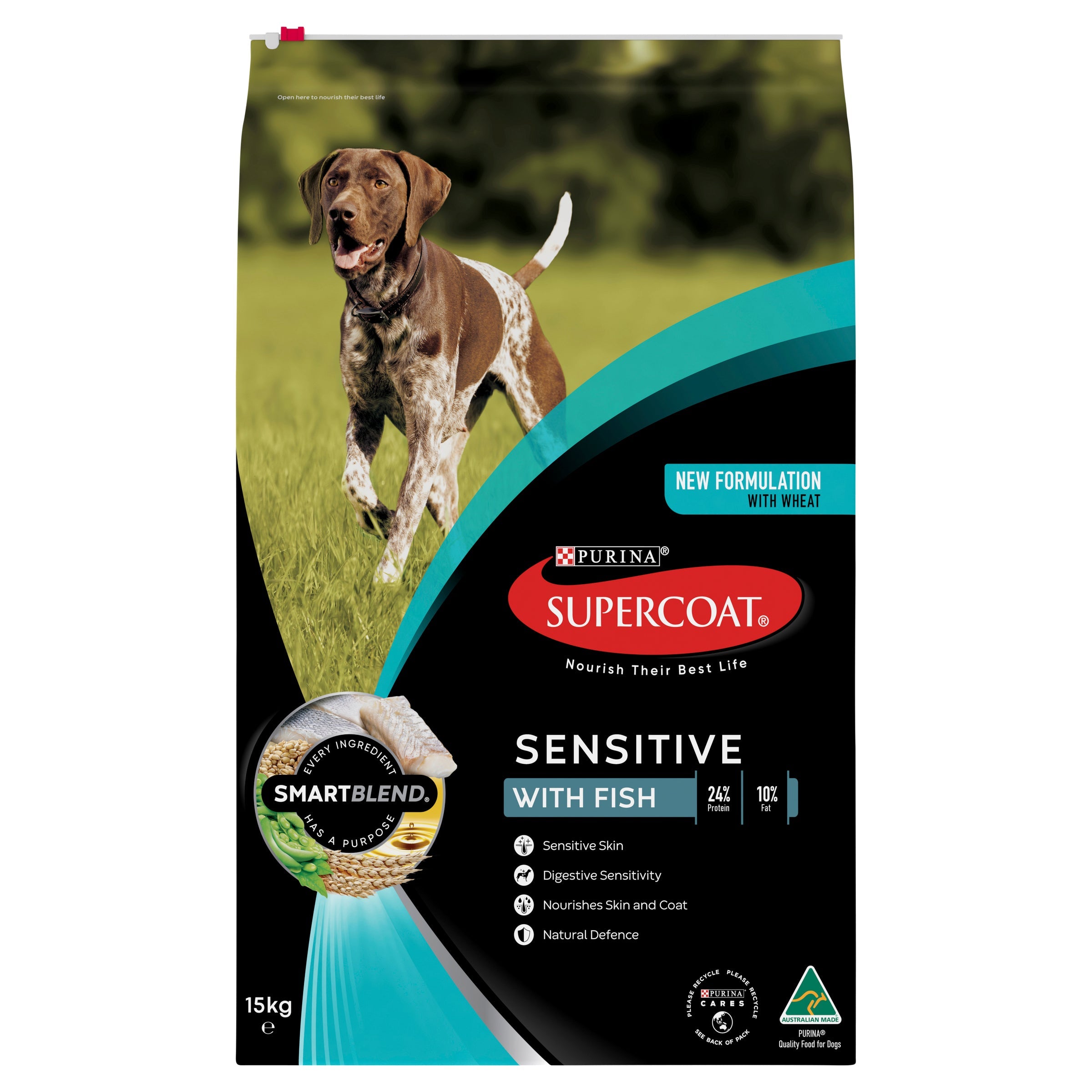 Supercoat Adult Sensitive Dry Dog Food with Real Fish, 33.5lb Bag