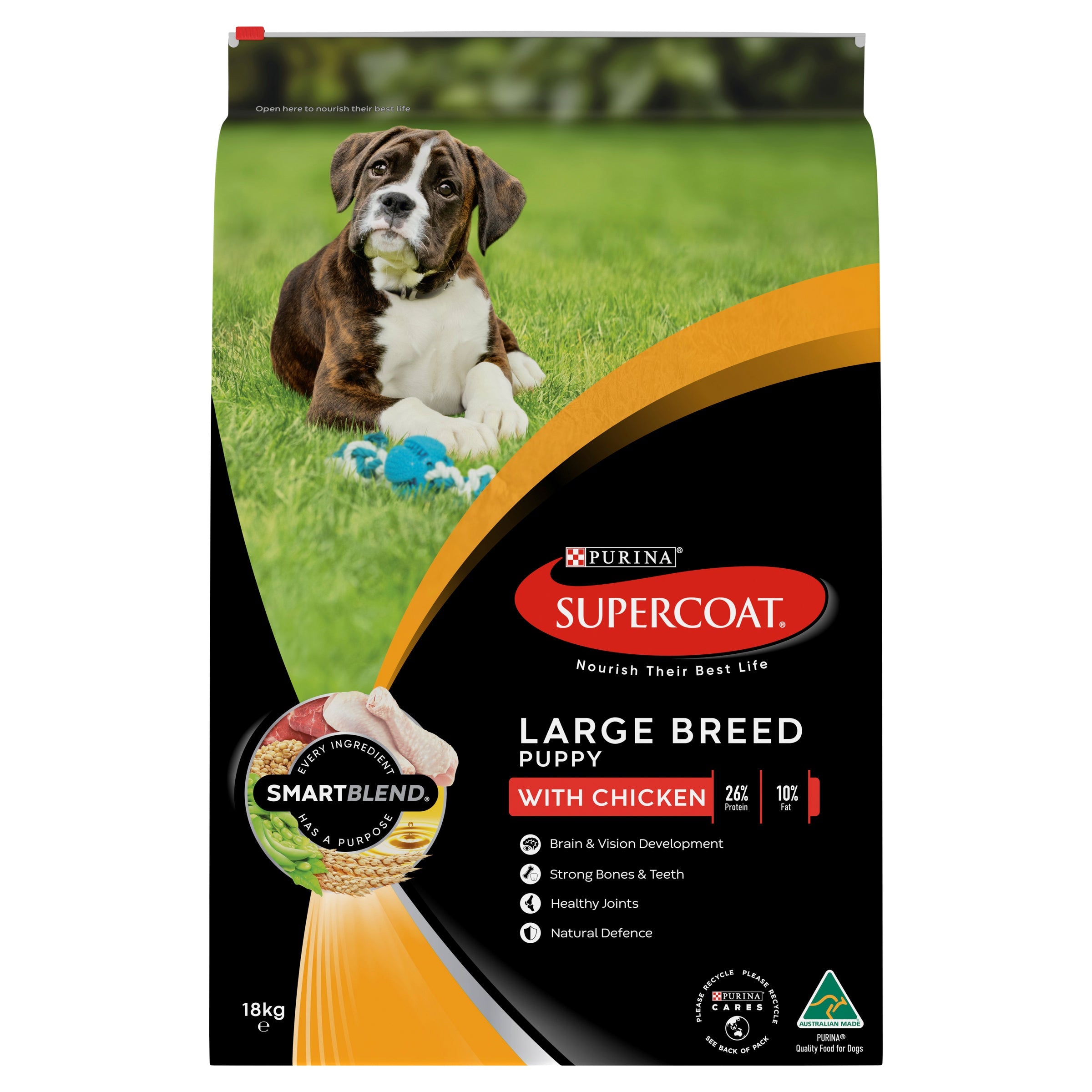Supercoat Large Breed Puppy Chicken Dry Dog Food for Optimal Healthy Growth