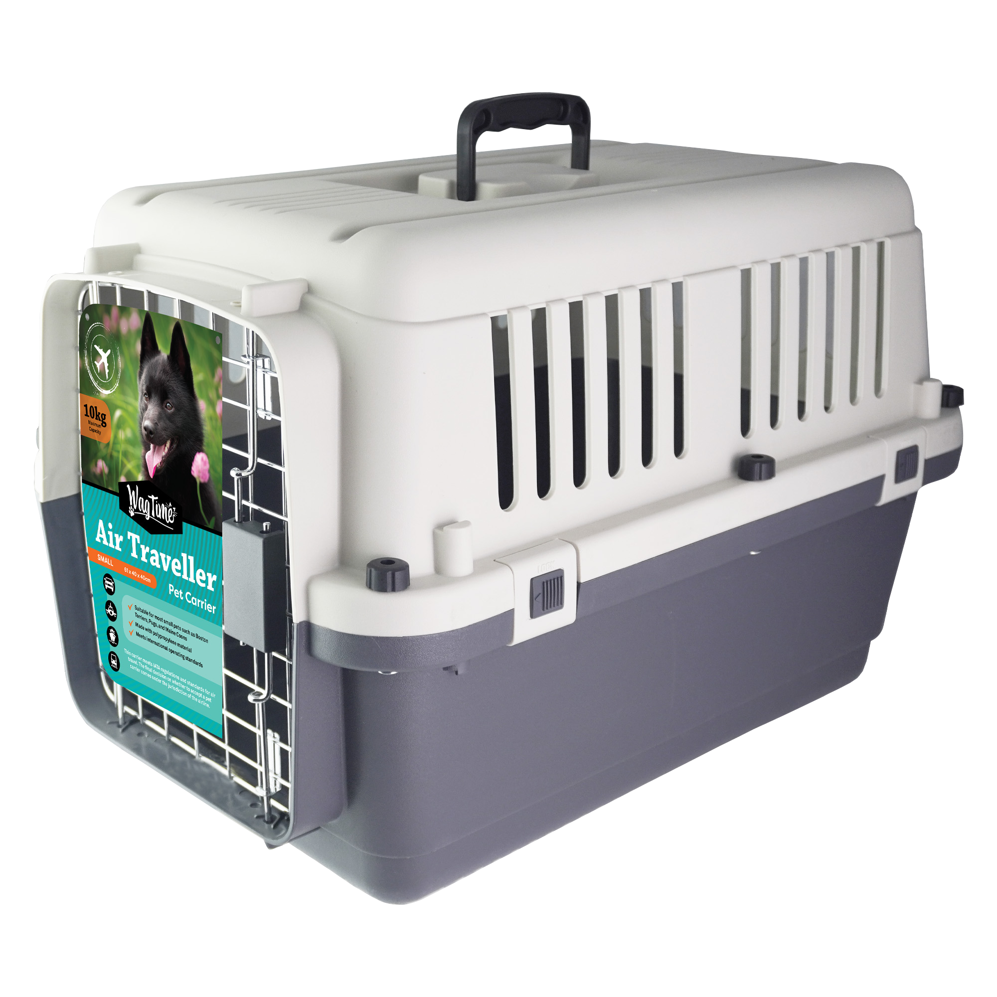 WagTime Air Traveller Small Pet Carrier | IATA Approved Dog Crate