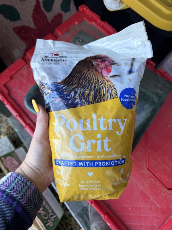 Manna Pro Digestive Health Poultry Grit with Probiotics for Chickens, 5-lb Bag