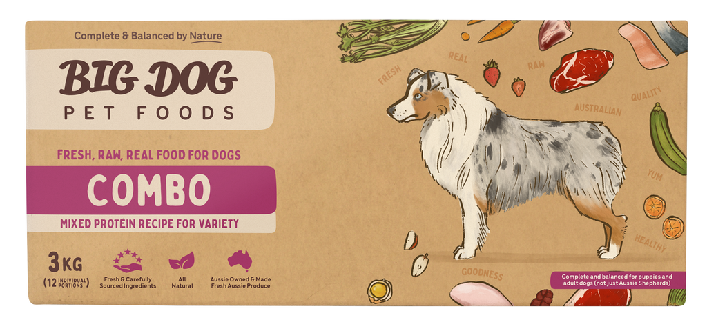 Big Dog Multi-Protein Raw Frozen Dog Food Patties for Optimal Canine Health