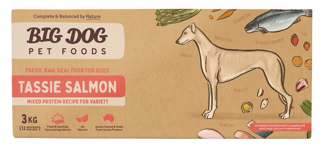 Big Dog Raw Tasmanian Salmon Recipe for Dogs: Omega-3 Rich & Balanced