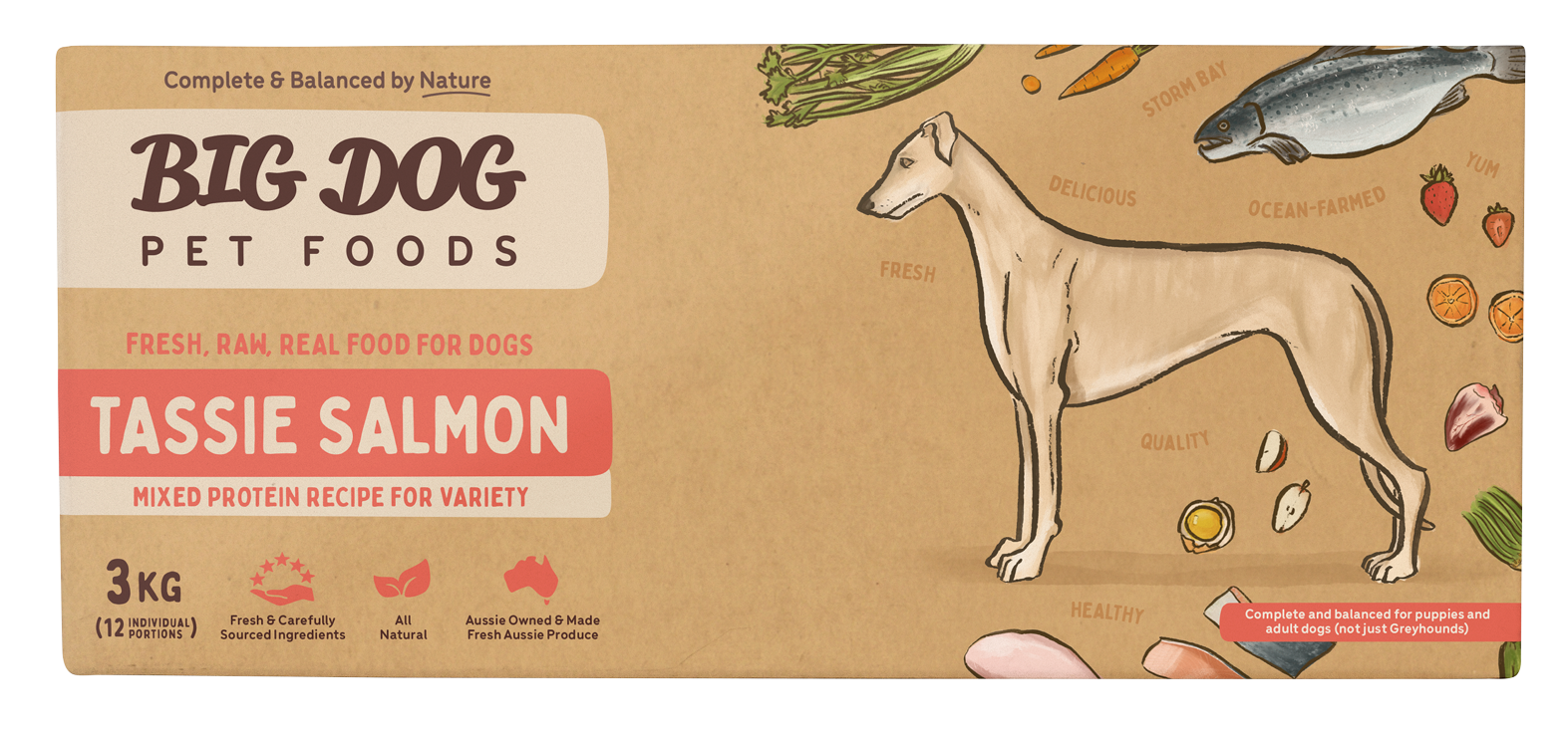Big Dog Raw Tasmanian Salmon Recipe for Dogs: Omega-3 Rich & Balanced