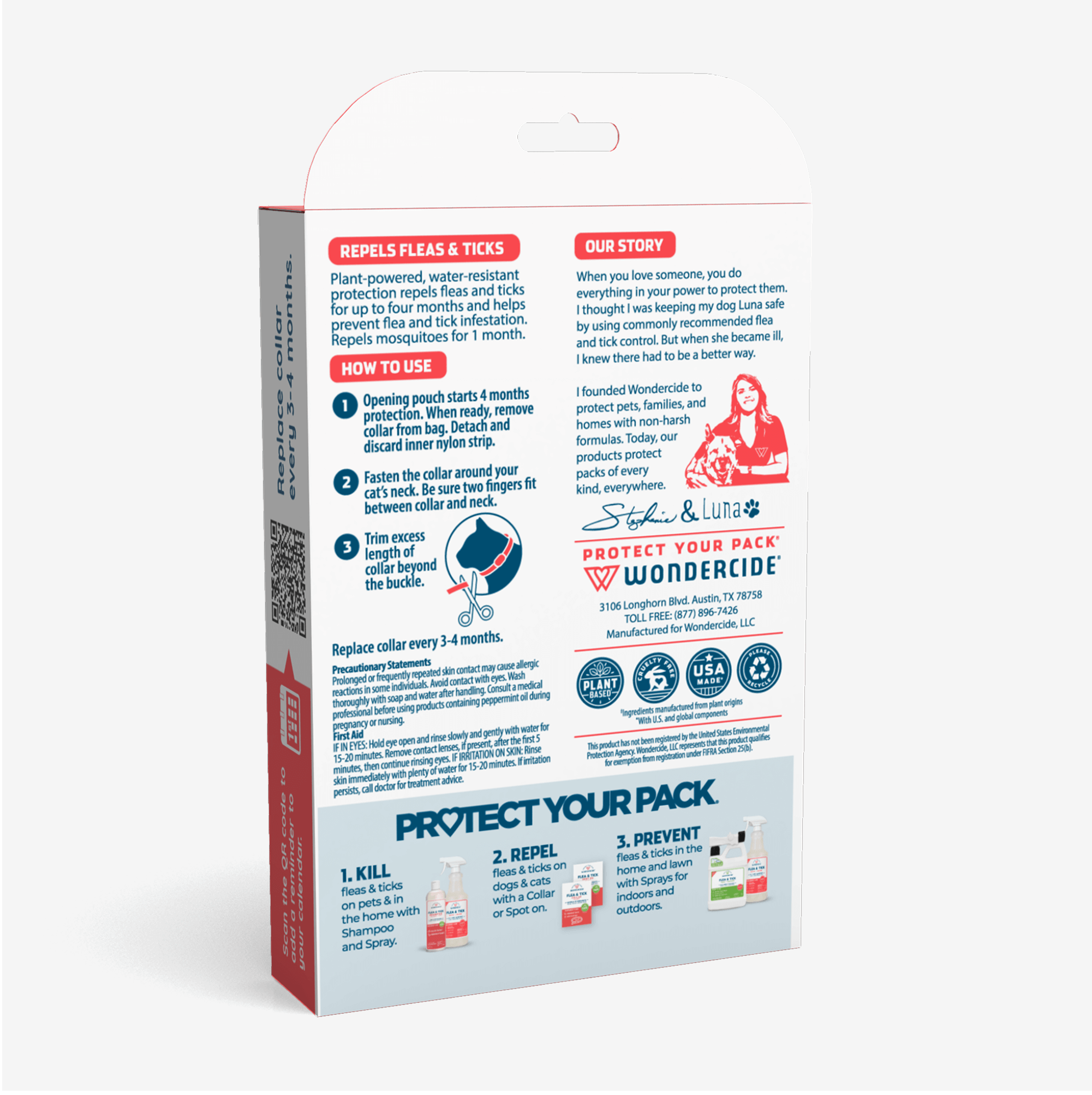 Wondercide Plant-Powered Flea & Tick Collar for Dogs & Cats - 4-Month Protection