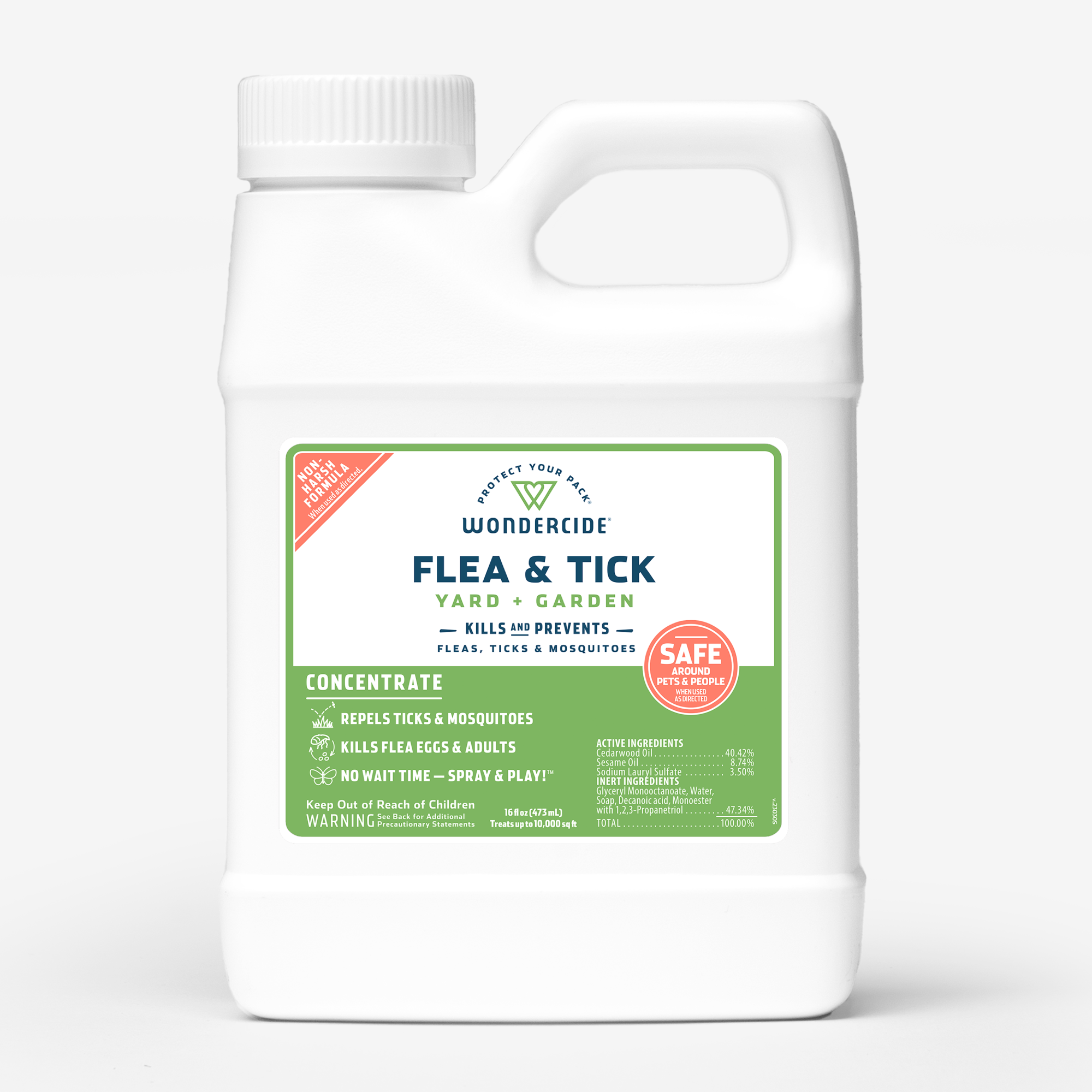 Wondercide Plant-Powered Flea Tick Mosquito Yard Concentrate - Pet & Family Safe