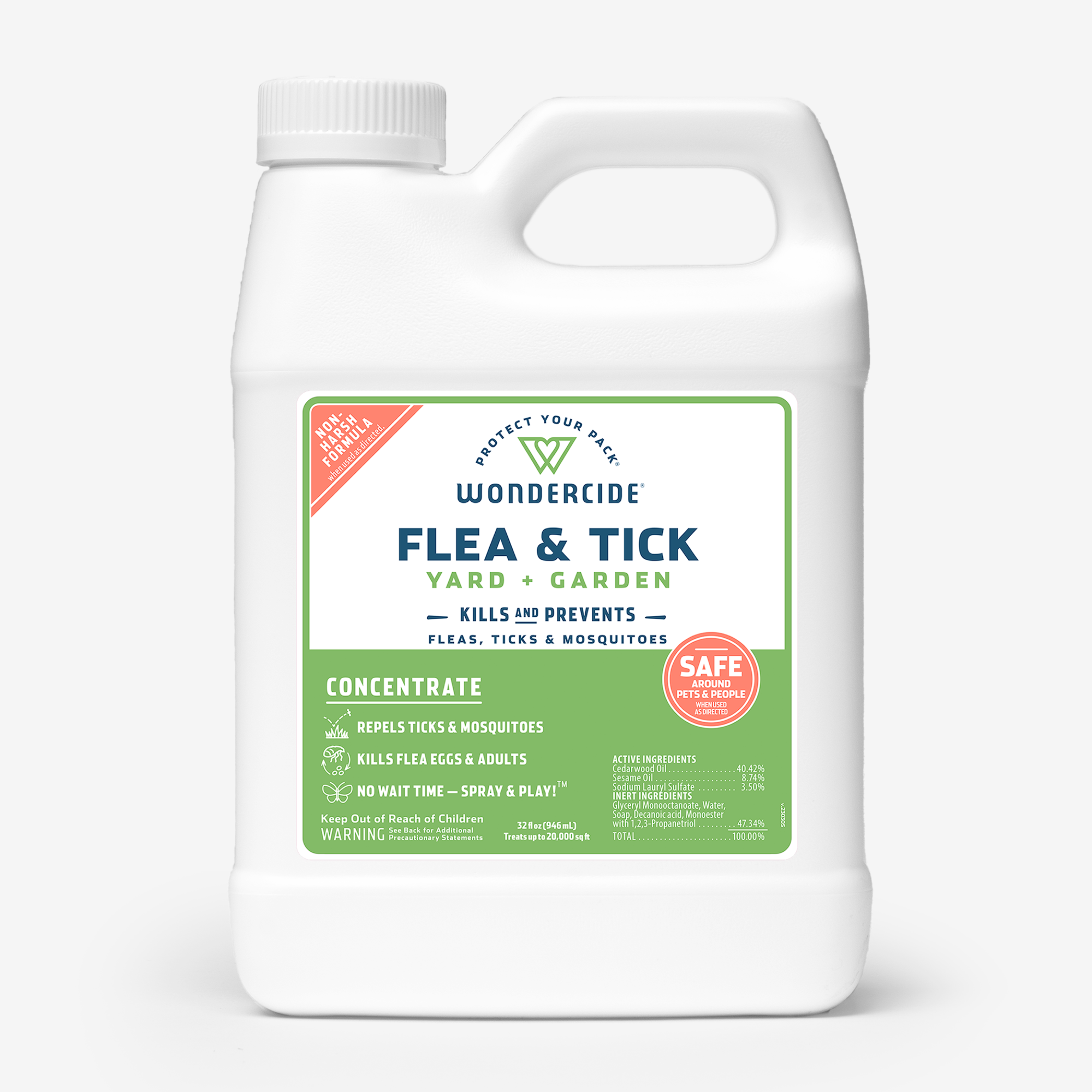 Wondercide Plant-Powered Flea Tick Mosquito Yard Concentrate - Pet & Family Safe