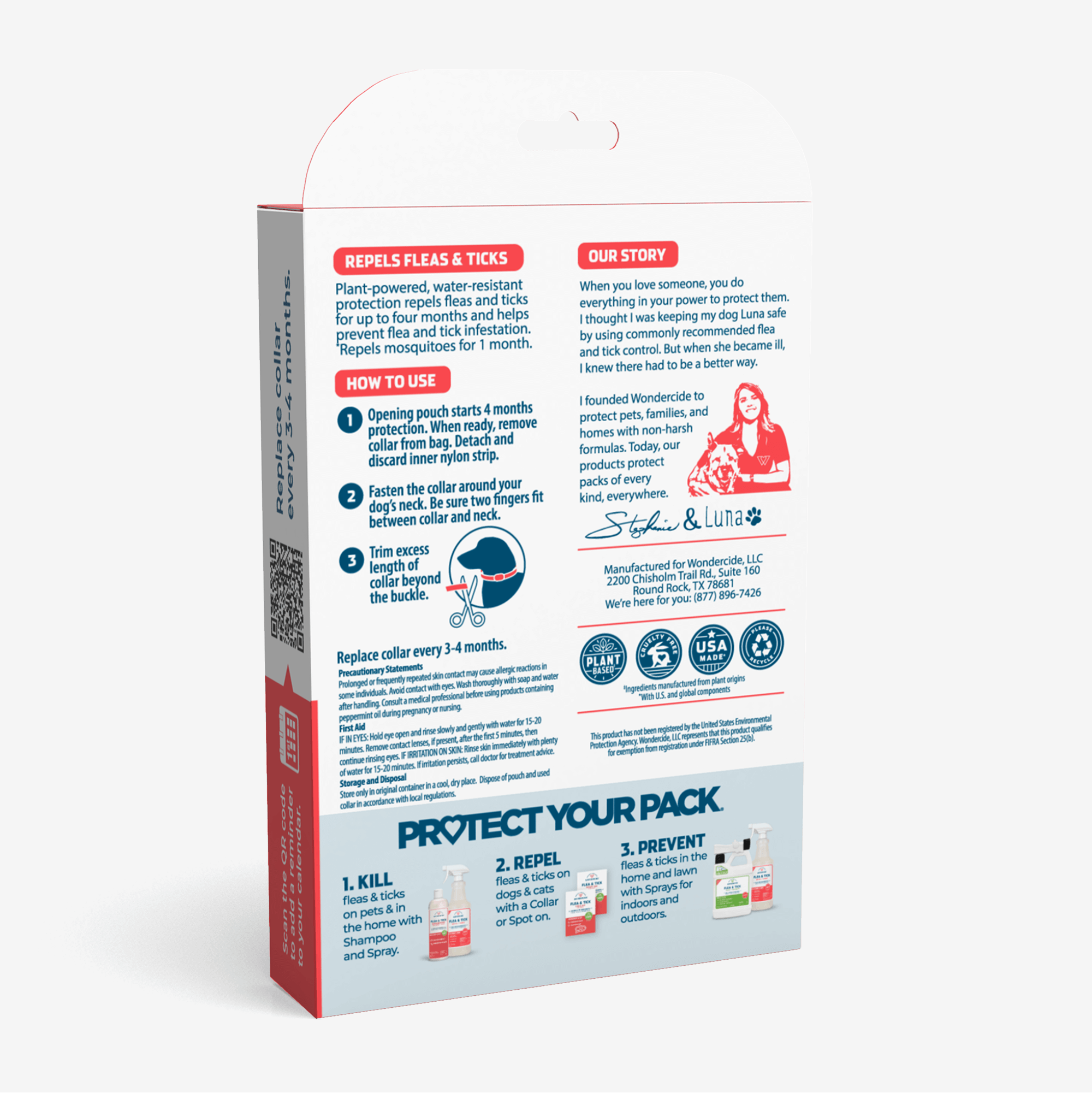 Wondercide Natural Peppermint Flea & Tick Dog Collar: 4-Month Plant-Powered Protection