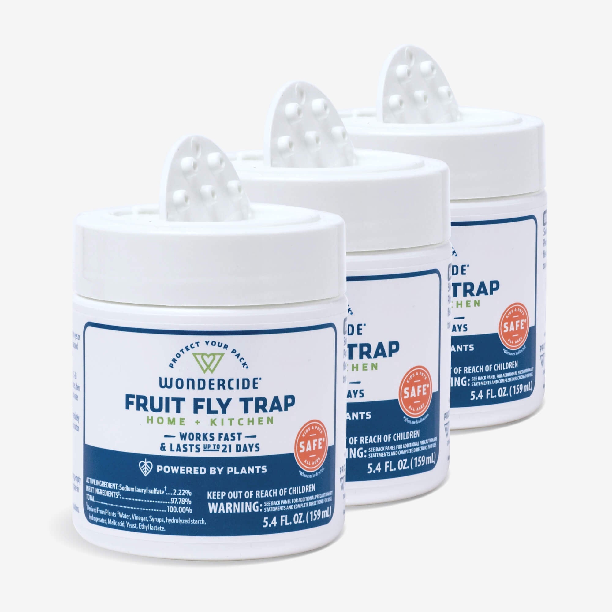 Wondercide Plant-Powered Fruit Fly Trap for Kitchen & Home, Fast-Acting, Safe, Long-Lasting