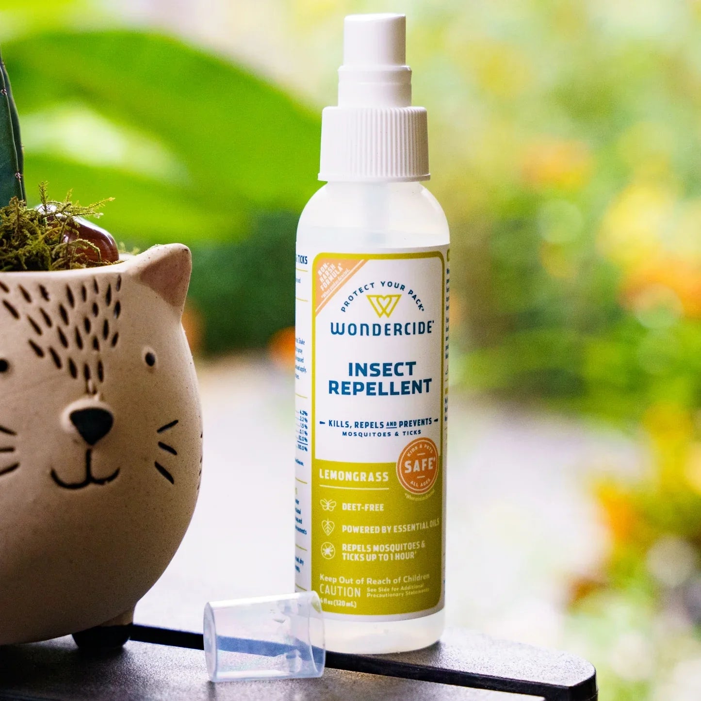 Wondercide Plant-Powered Lemongrass DEET-Free Insect Repellent Family Bug Spray