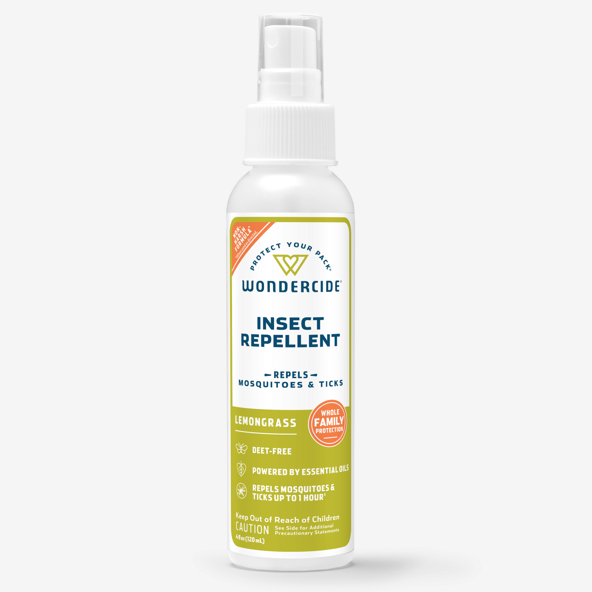 Wondercide Plant-Powered Lemongrass DEET-Free Insect Repellent Family Bug Spray
