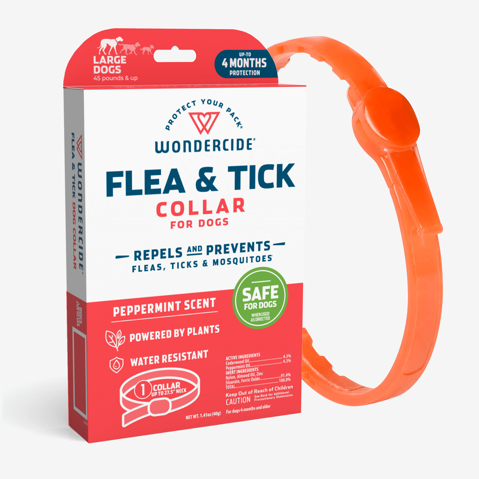 Wondercide Plant-Powered Flea & Tick Collar for Dogs & Cats - 4-Month Protection
