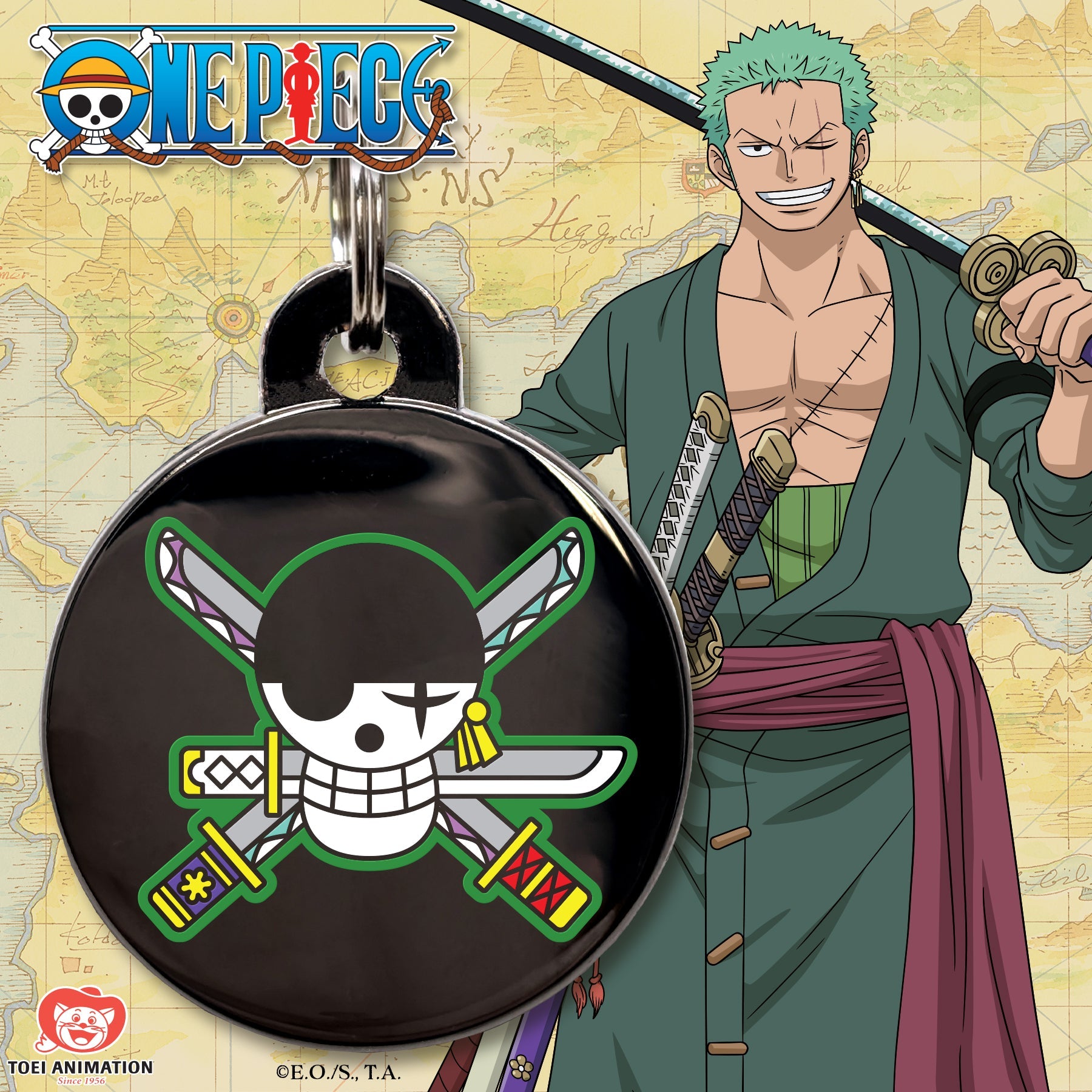 One Piece Roronoa Zoro Jolly Roger Pet ID Tag