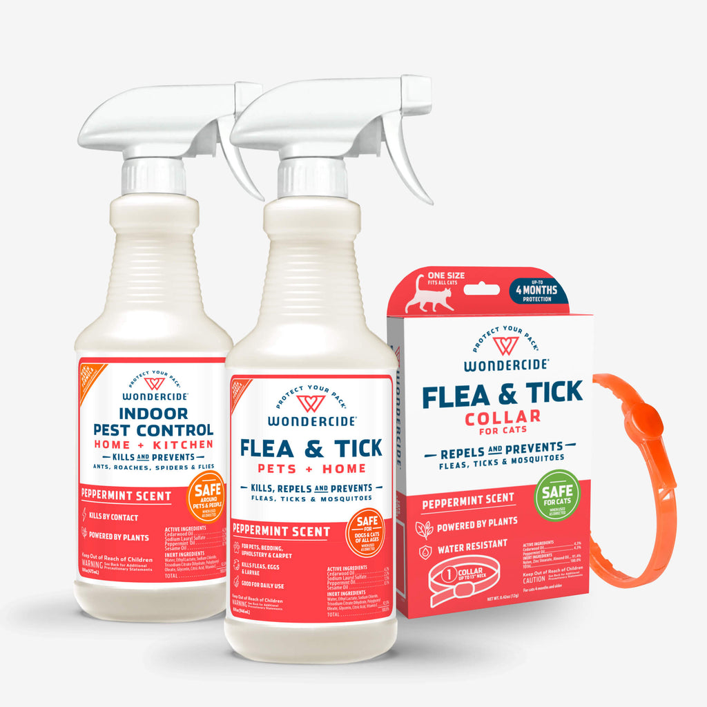 Peppermint Pet & Home Flea Tick Pest Control Spray Collar Bundle