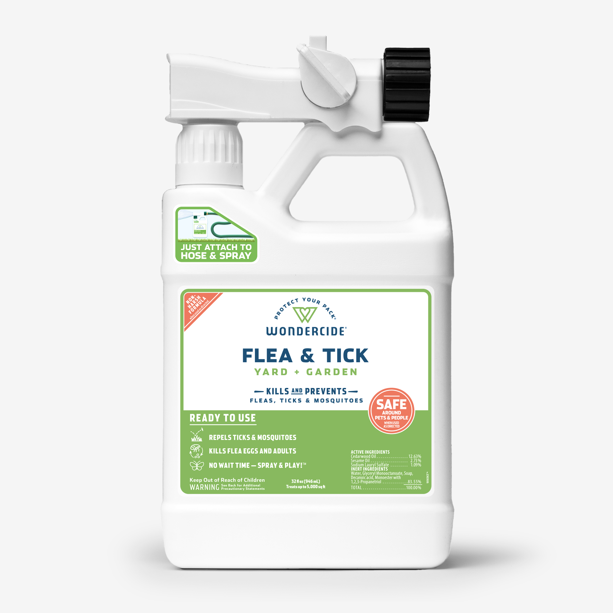 Wondercide Plant-Powered Flea, Tick & Mosquito Yard Spray – Safe, Effective Pest Control