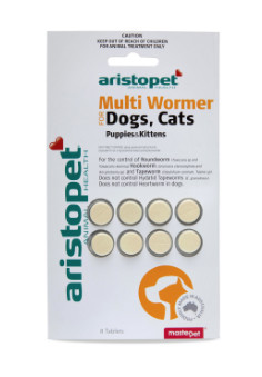 Aristopet Multi-Wormer for Dogs & Cats 8-Count: Comprehensive Intestinal Parasite Control