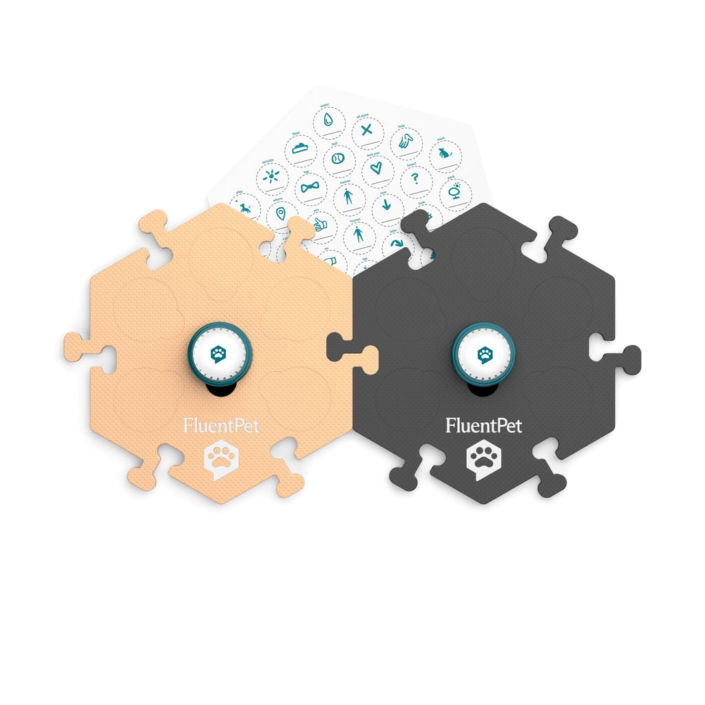 FluentPet Speak Up! Neutral Pet Communication Buttons & HexTiles Starter Kit