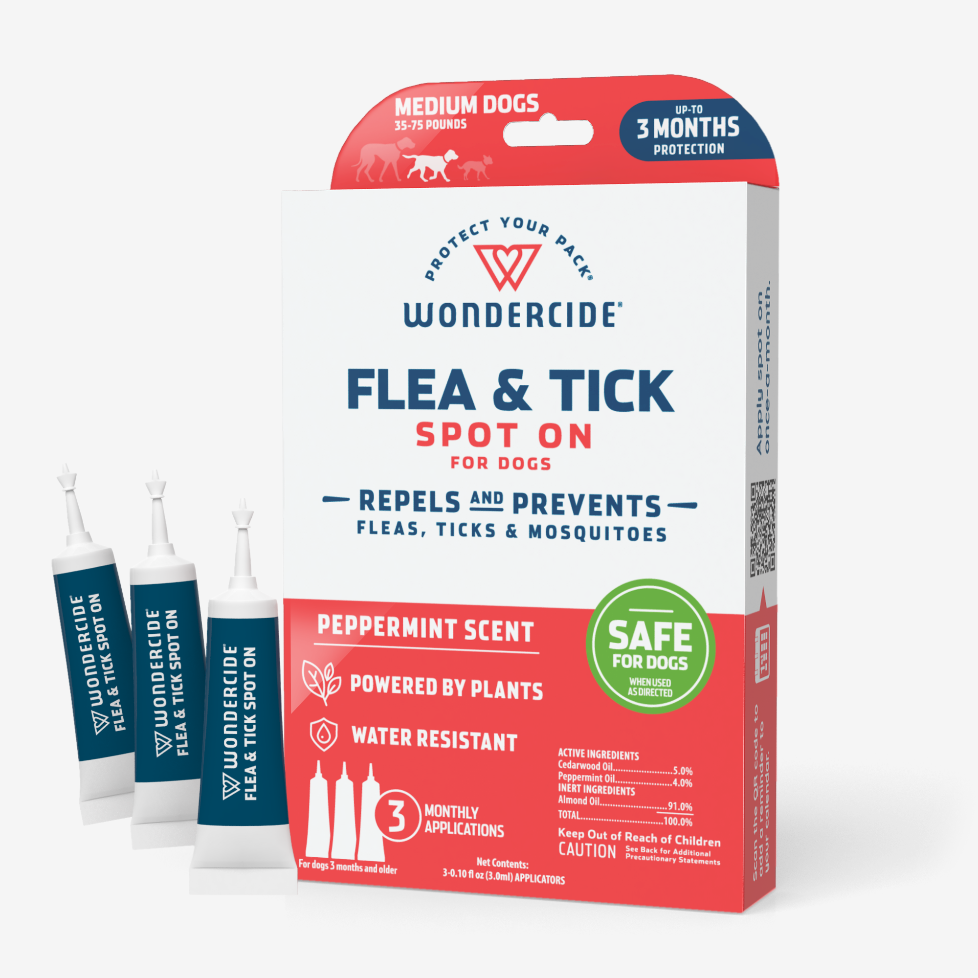 Wondercide Natural Peppermint Flea & Tick Spot On for Dogs & Cats