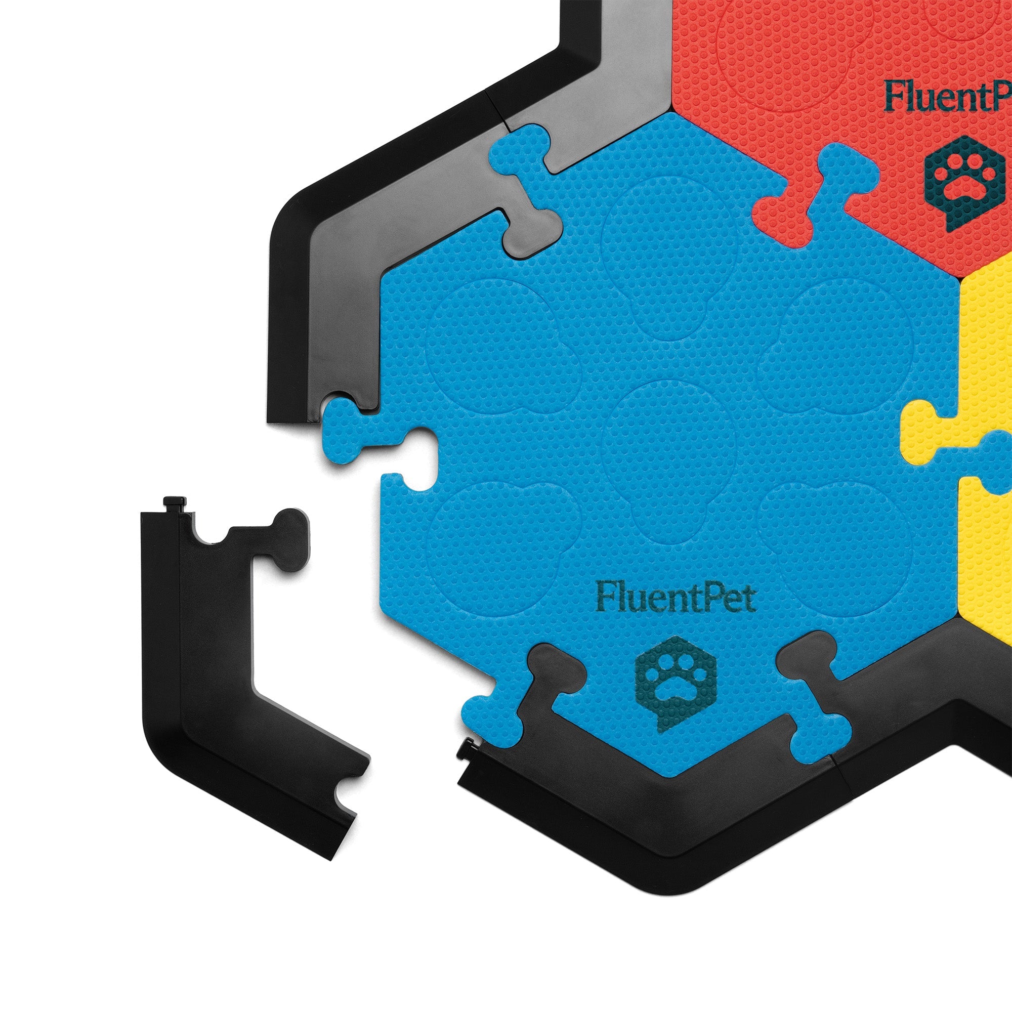 FluentPet HexTiles Durable Plastic Frame Pieces: Secure Alignment & Connector Protection