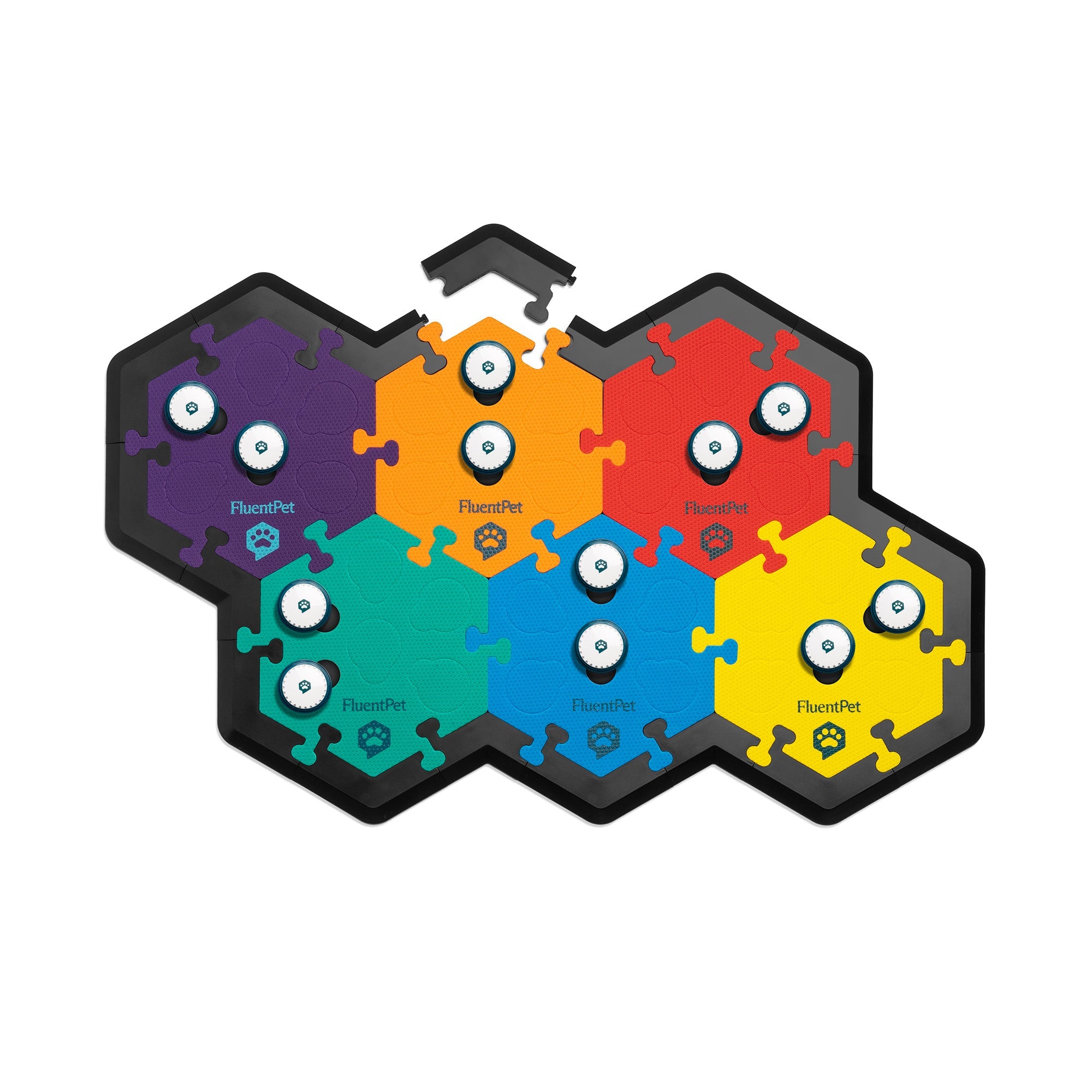 FluentPet HexTiles Durable Plastic Frame Pieces: Secure Alignment & Connector Protection