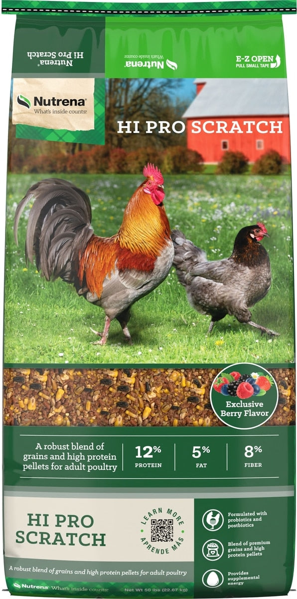 Nutrena Hi-Pro Chicken 12% Protein Scratch Grains & Pellets Poultry Feed