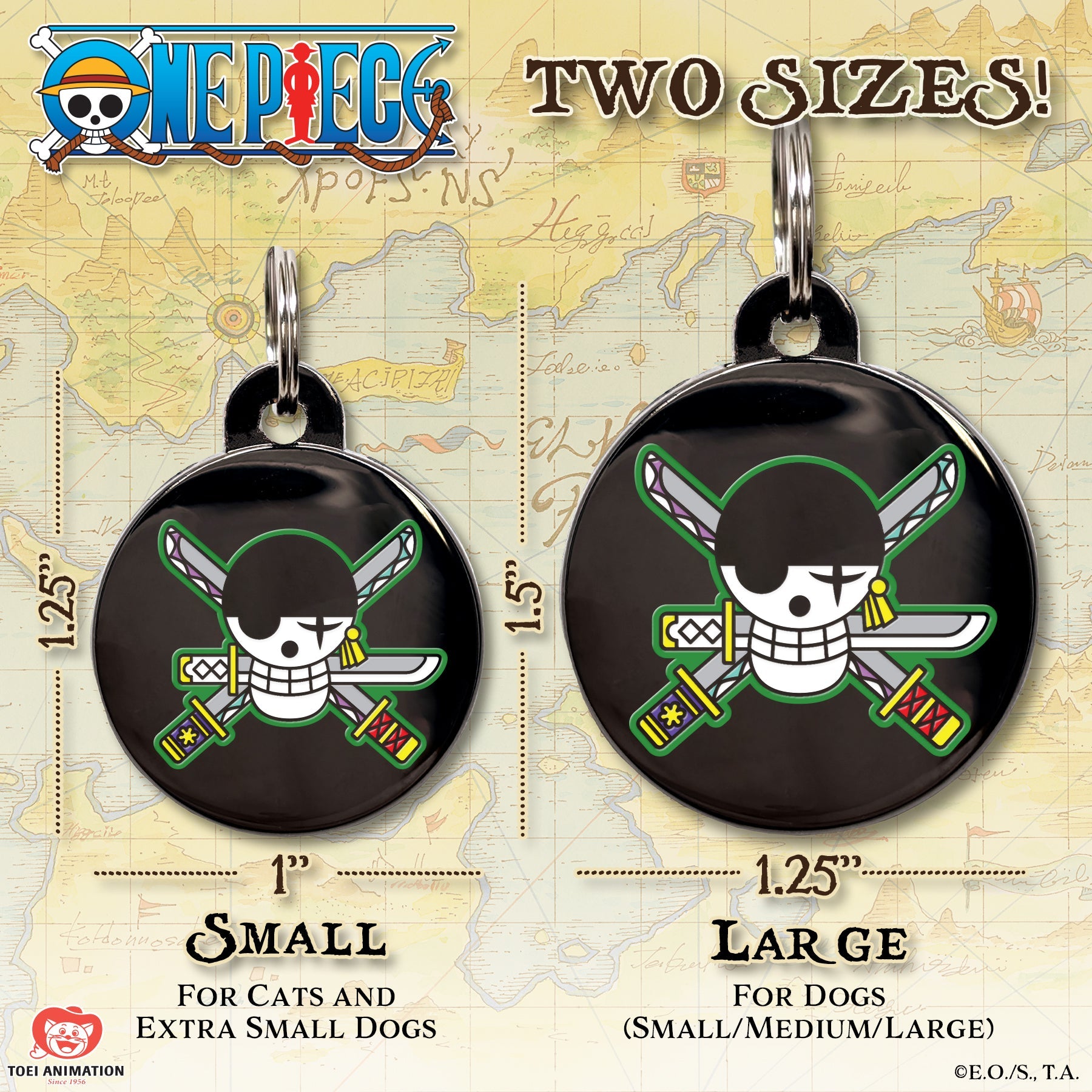 One Piece Roronoa Zoro Jolly Roger Pet ID Tag